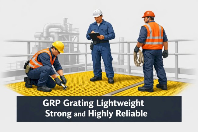 GRP Grating Lightweight Strong and Highly Reliable