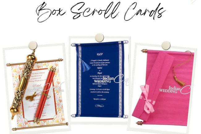 Elegant Box Scroll Cards Designs for Luxury Celebrations