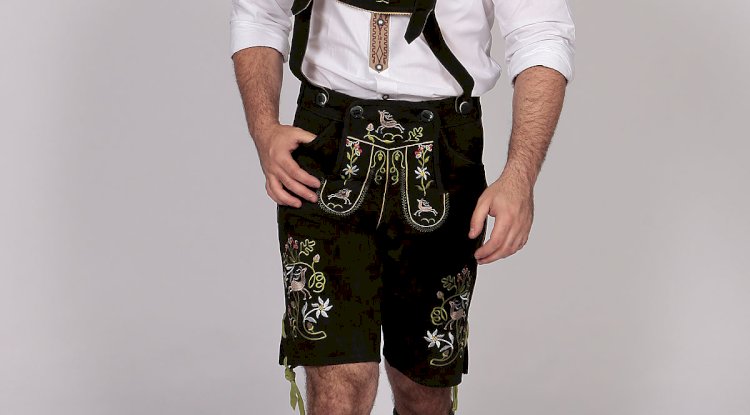 What is the historical significance of lederhosen in Bavarian and Alpine culture, and how are they traditionally worn today?