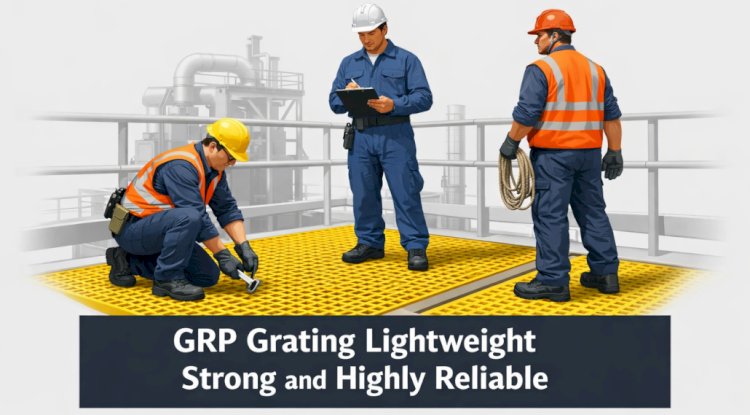 GRP Grating Lightweight Strong and Highly Reliable