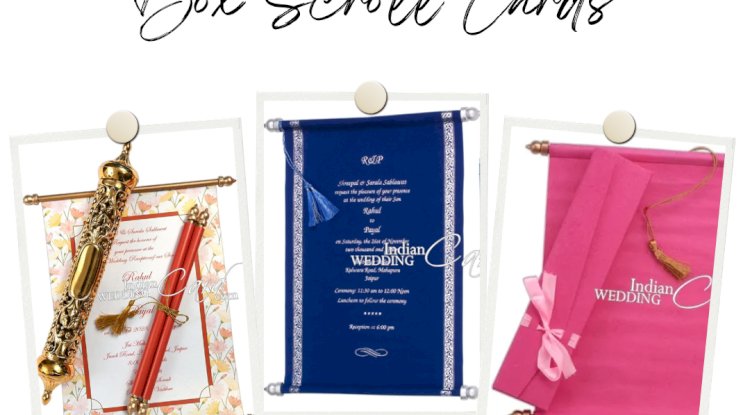 Elegant Box Scroll Cards Designs for Luxury Celebrations