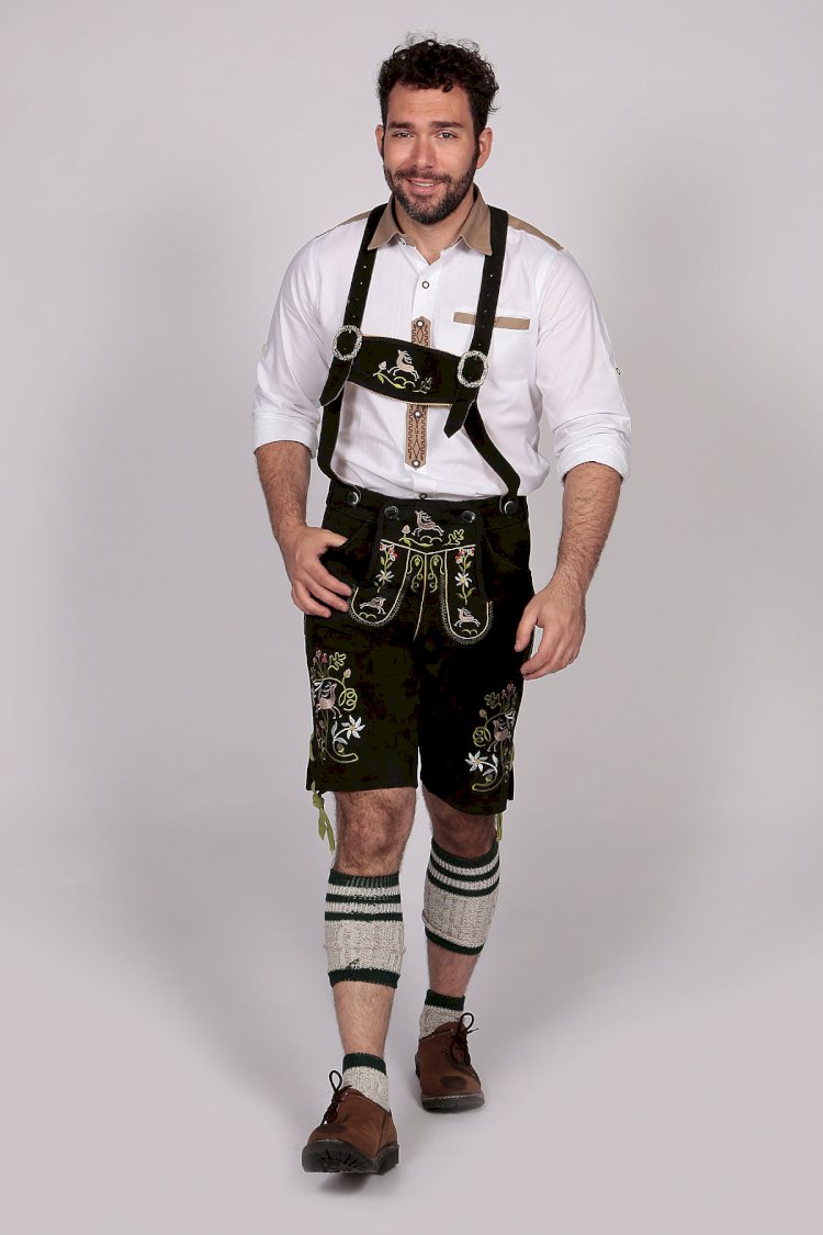 What is the historical significance of lederhosen in Bavarian and Alpine culture, and how are they traditionally worn today?